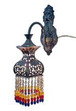 Load image into Gallery viewer, BR387 Antique Moroccan Style Color Beads Arm Wall Decor Sconce