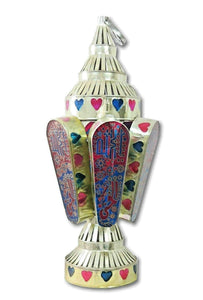 AA80 Large Classic Egyptian Ramadan Lantern Colored Glass Table/Hanging Lamp