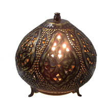 Load image into Gallery viewer, BR355 Moroccan Night Tea Light Handcrafted Brass Table Lamp