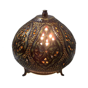 BR355 Moroccan Night Tea Light Handcrafted Brass Table Lamp