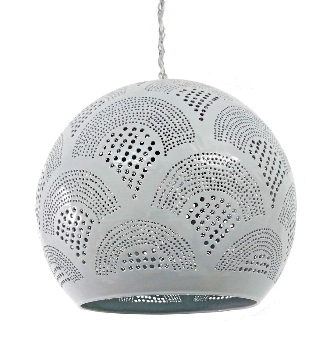 B262G Tin Moroccan Children Color Cheerful Ball Lampshade Gray Hanging Lamp