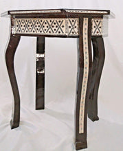Load image into Gallery viewer, W158 Mother of Pearl Egyptian Corner Wood Octagonal Table Black End Coffee