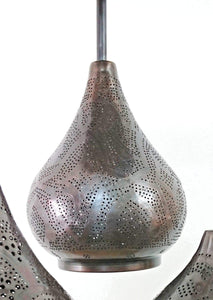 BM7 Mosaic Moroccan Light Cluster Ceiling Brass Fixture Chandelier