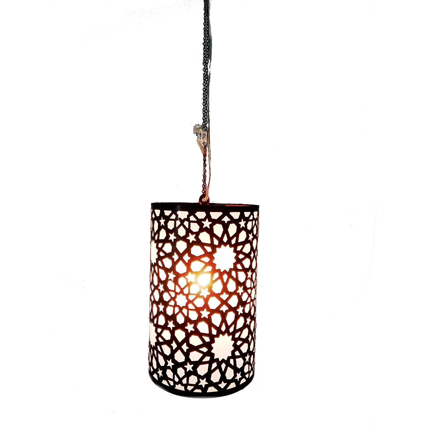 B198 Arabian Oriental Style Cylinder Drum Pendant Chandelier