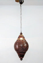 Load image into Gallery viewer, B265 Antique Maroon Tin Mosaic Moroccan Home Decor Night Hanging Lamp