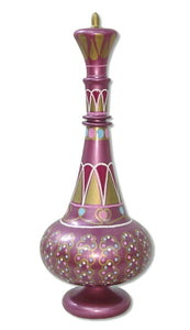 LJ514 Hand Painted Mouth-Blown Glass Second Season Purple Mulberry Jeannie Bottle