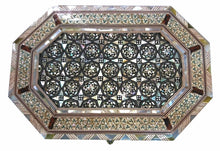 Load image into Gallery viewer, J71 Gorgeous Mother of Pearl Mosaic Trinket Octagonal Egyptian Chest Jewelry Box
