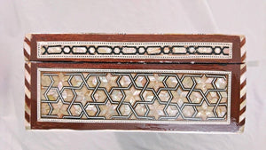 J80W XXL Mother of Pearl Mosaic Chest Egyptian Rectangular Jewelry Box