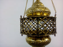Load image into Gallery viewer, BR95M Beautiful Egyptian Polished Brass Net Light Lamp/Lantern