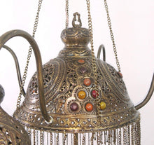 Load image into Gallery viewer, BR264 4 Shades Moroccan Jeweled Pendant Light/Lamp Chandelier