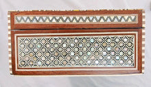 Load image into Gallery viewer, J81 XXL Mother of Pearl Mosaic Chest Egyptian Rectangular Jewelry Box