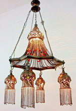 Load image into Gallery viewer, BR208 Vintage Reproduction Art Centerpiece Star Hanging Light Fixture/Chandelier