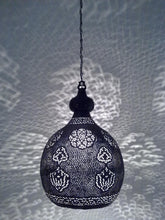 Load image into Gallery viewer, B86 Antique Reproduction Handmade Moroccan Hanging Brass Filigrain Lampshade