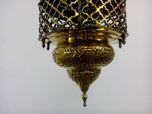 BR95M Beautiful Egyptian Polished Brass Net Light Lamp/Lantern