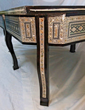 Load image into Gallery viewer, W116 Large Mother of Pearl Egyptian Wood Rectangular Table Brown End Coffee