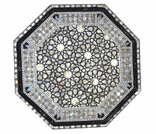 Load image into Gallery viewer, W103 Mother of Pearl Octagonal Corner Wood Table Arabesque End Coffee Trinket