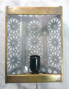 B195M Handmade Islamic Moroccan Cylinder Brass Wall Decor Sconce