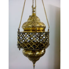 Load image into Gallery viewer, BR95M Beautiful Egyptian Polished Brass Net Light Lamp/Lantern