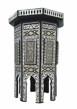 Load image into Gallery viewer, W95 Mother of Pearl Octagonal Corner Wood Table Arabesque End Coffee Trinket