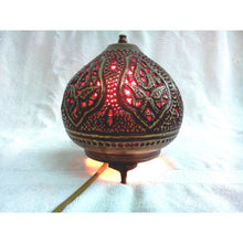 Load image into Gallery viewer, BR355 Moroccan Night Tea Light Handcrafted Brass Table Lamp