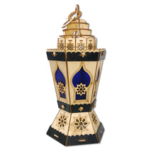 Load image into Gallery viewer, AA120 Ramadan Decor Hexagonal Laser Cut LED Lantern with Multi-Colored Flashing Lights for Kids