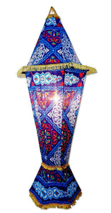 AA126M Tall (185 cm) Ramadan Decoration Egyptian Folding Square Islamic Eid khayamiya Textile Colored Fabric Floor Hanging Lamp