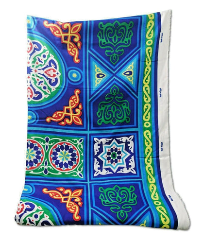 AA127C Egyptian Tent Ramadan Wall Decor Textile Blue Fabric Wall Roll Weaving Weft Knitting