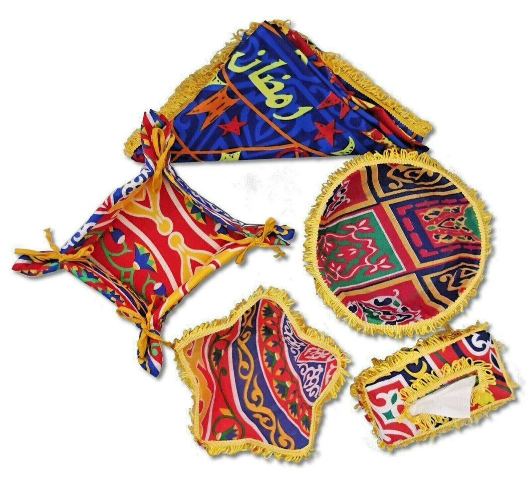 AA95 Ramadan Decoration Egypt Islamic Eid khayamiya Textile Colored Fabric Set