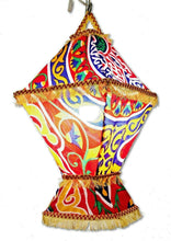 Load image into Gallery viewer, AA96R Wall-Plug Ramadan Decoration Egyptian Square Fabric LED Folding Lantern