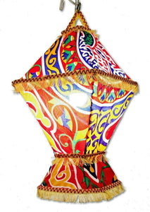AA96R Wall-Plug Ramadan Decoration Egyptian Square Fabric LED Folding Lantern