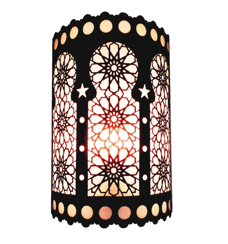 B195M Handmade Islamic Moroccan Cylinder Brass Wall Decor Sconce