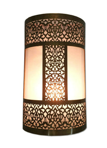 B296 Unique Moroccan Handmade Brass Wall Decor LED Light Fixture Sconce