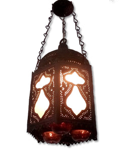 BR267 Handmade Antique Style Arabic Art Hanging Brass Lamp/Lantern