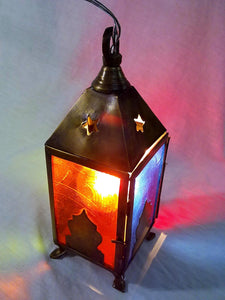 BR356 Egyptian Antique Style Squared Ramadan Lantern Candle Holder Table Lamp